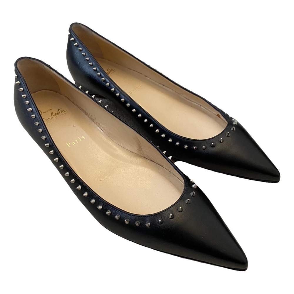 Christian Louboutin Black Patent Leather Ballet Flats